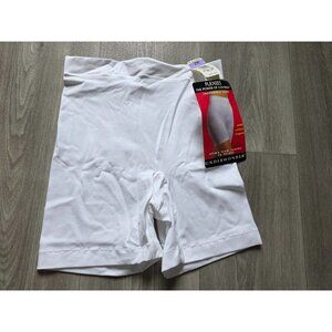 Flexees Underwonder Shaping Shorts 2XL White Slims Tummy To Thighs Comfort